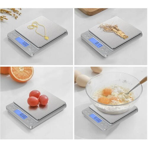 Cantar electronic de bucatarie, Digital Scale, Professional, Inalta precizie, 2000gr, Diviziune 0.1gr, Argintiu