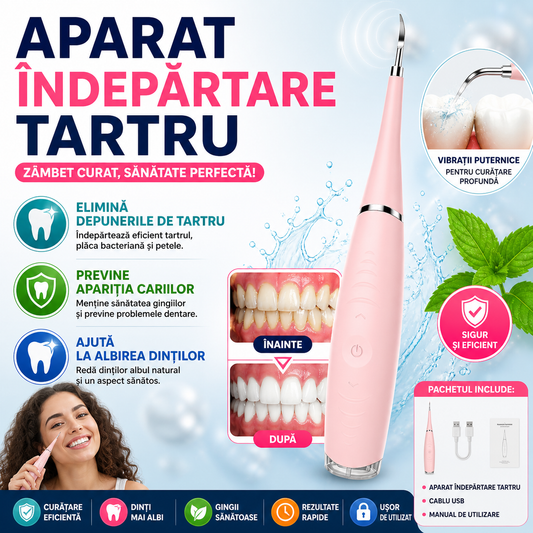 Dispozitiv electric pentru indepartarea depunerilor de tartru, Roz