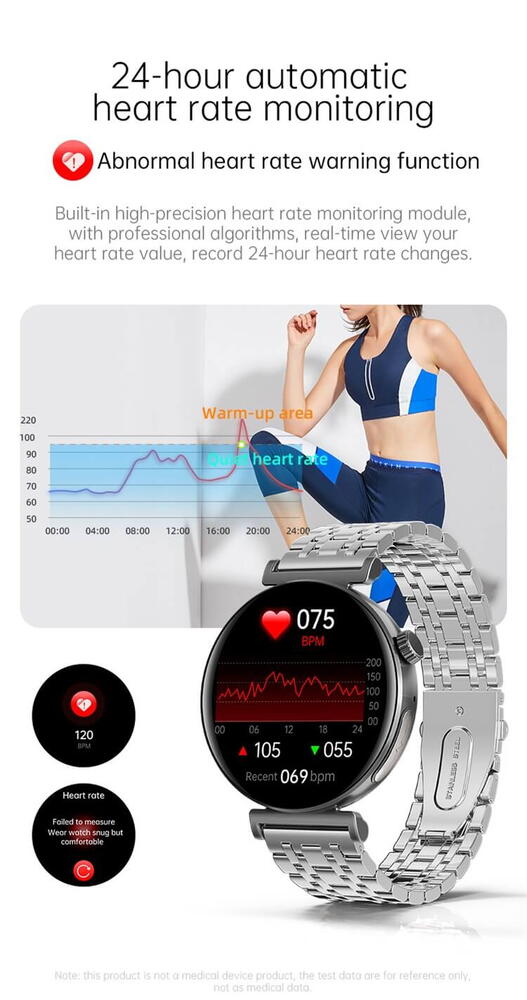 SmartWatch cu Apel Bluetooth, Glucometru, Analiza Impedantei Bioelectrice, EKG, HRV, Ciclu Menstrual, Nivel Radiatii, Temperatura Corporala, Ritm Cardiac, Nivel Oxigen, Tensiune Arteriala S764