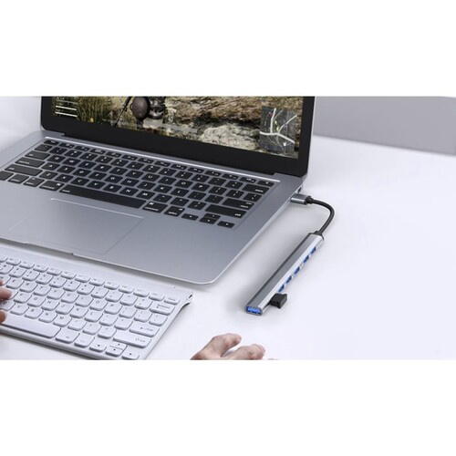 Adaptor Hub cu 7 porturi, Aluminiu