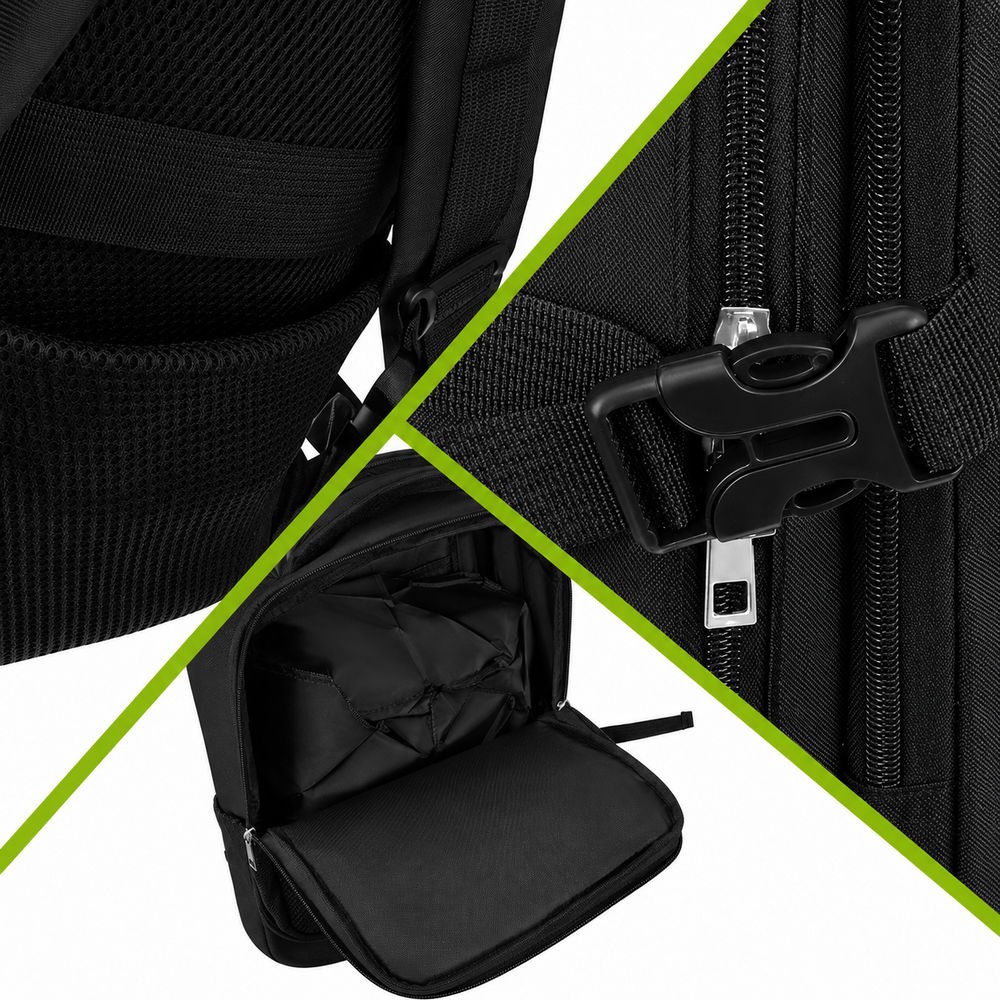 Rucsac 27L, Atasare la Troler, Port USB, Compartiment Laptop, Impermeabil