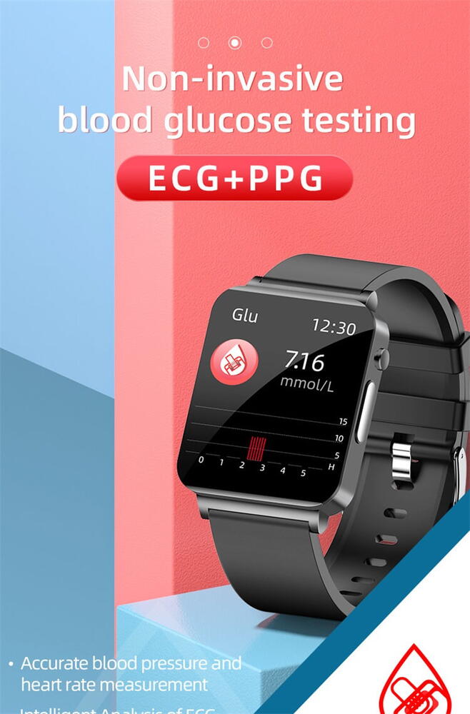 SmartWatch Cu Senzor Glucometru, Acid Uric, EKG, Grasimea din Corp, Temperatura Corporala, Ritm Cardiac, Tensiune Arteriala, Nivel Oxigen, Apel Bluetooth, Calculator, Calendar, Vreme S841
