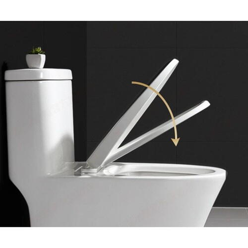 Capac WC cu Soft Close, Sistem Inchidere Lenta, Montaj Universal, Usor de Curatat, Kit de Montaj inclus, Alb