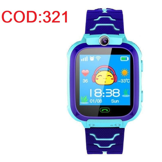 SmartWatch pentru copii cu functie telefon (SIM), 2G, Camera, Functie Monitorizare, Localizare LBS, Apelare SOS, Agenda telefonica, Bleu