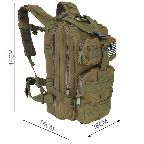 Rucsac 26L, De Drumetie, Impermeabil, Sistem MOLLE, Multiple Compartimente