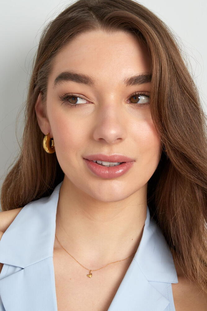 Colier Inox Cu Inimioara, Argintiu