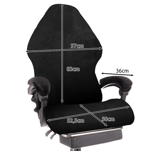 Husa pentru scaun de gaming si birou, Universala, Material elastic si moale, Montaj rapid, Protectie impotriva uzurii, Negru