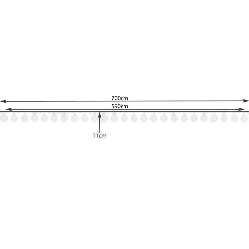 Lampa solara tip Ghirlandă 7 m, 50 Bile, 2 V, IP44