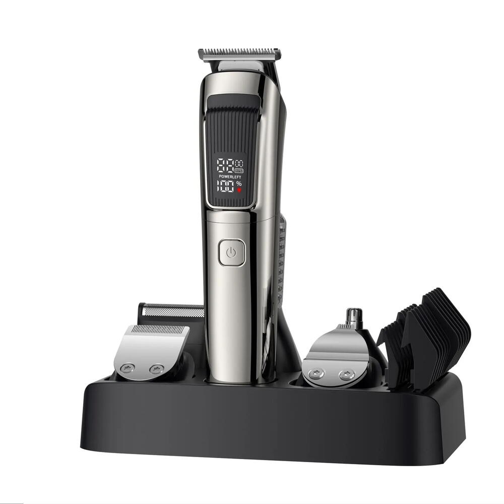 Masina de Tuns Barba si Parul 10  in 1, RapidCut, Autonomie 90 min, Nas, Urechi, Suport, Acumulator