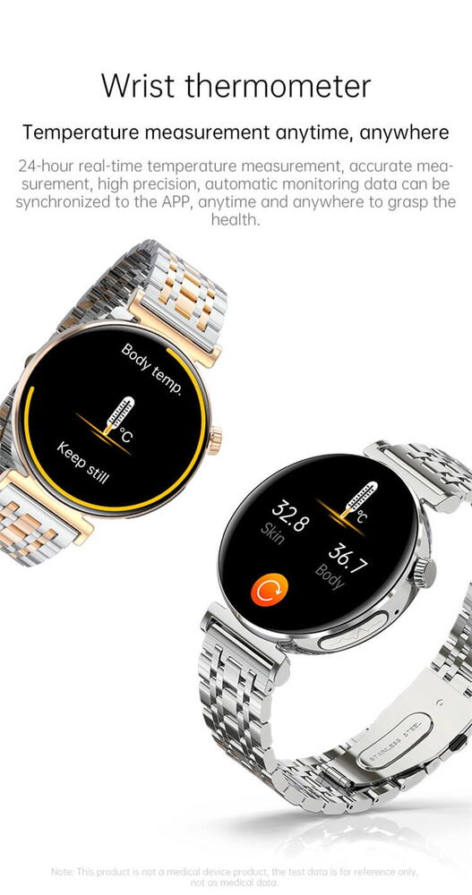 SmartWatch cu Apel Bluetooth, Glucometru, Analiza Impedantei Bioelectrice, EKG, HRV, Ciclu Menstrual, Nivel Radiatii, Temperatura Corporala, Ritm Cardiac, Nivel Oxigen, Tensiune Arteriala S764