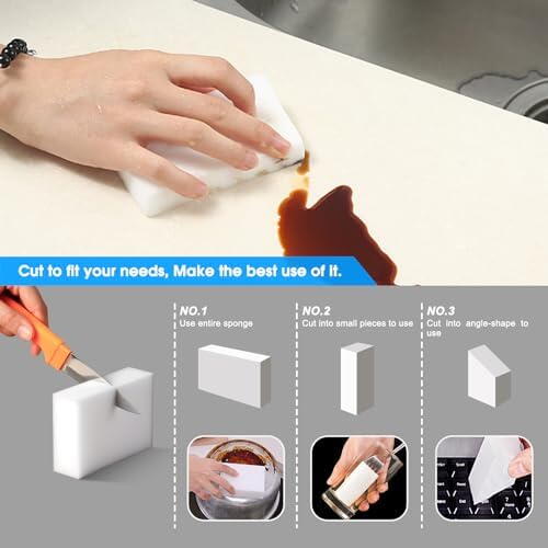 Bureti magici melamina - Set 10 bucati, 2x6x10cm, Alb