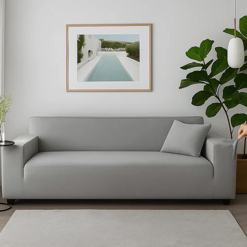 Husă elastică din catifea pentru canapea 190-230 cm + față de pernă