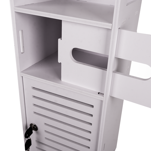 Dulap baie ingust, Suport hartie igienica, Raft Depozitare, 80 x 20 x 21 cm