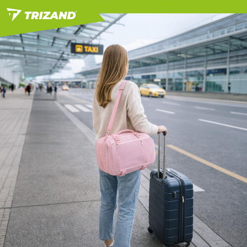 Rucsac de calatorie tip Geanta, 20L, 40x25x20cm, 2 Compartimente, Roz
