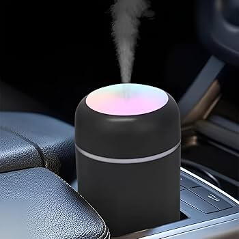 Difuzor Aromaterapie, Aparat Odorizant Pentru Masina, Umidificator, Cu Iluminat LED, Alimentare USB