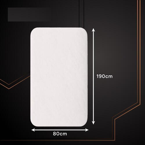 Patura electrica incalzita 190x80, Moale, 3 trepte temperatura, 65 W, Telecomanda, Alba, Spalare la masina
