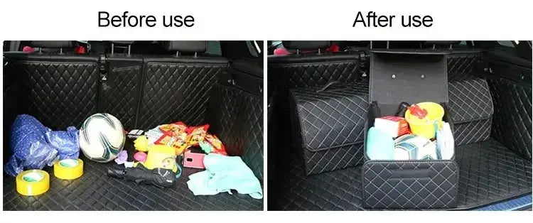 Organizator de portbagaj auto, Cutie depozitare Pliabila cu Maner 40x30x30cm