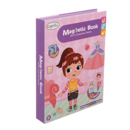 Carte tip Puzzle Magnetic , Set 51 magneti, 6 Cartonase Duble, Tema Costume