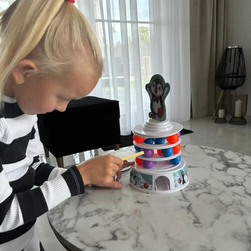 Joc de indemanare, Skiing penguin, Plastic, Multicolor