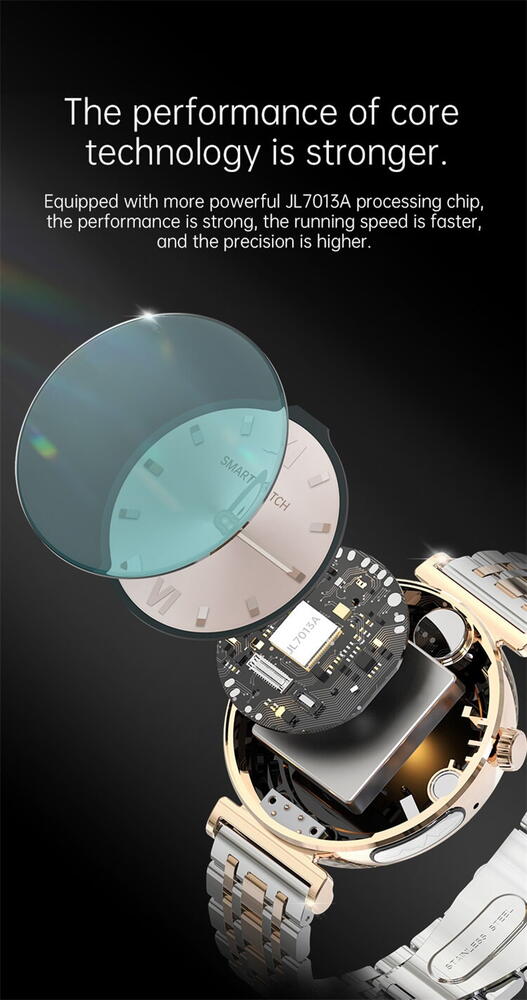 SmartWatch cu Apel Bluetooth, Glucometru, Analiza Impedantei Bioelectrice, EKG, HRV, Ciclu Menstrual, Nivel Radiatii, Temperatura Corporala, Ritm Cardiac, Nivel Oxigen, Tensiune Arteriala S763