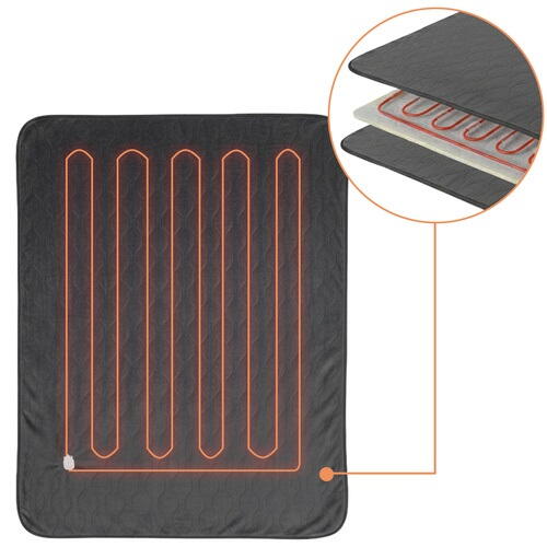 Patura electrica cu incalzire, 180 x 130 cm, Cu telecomanda, 6 Trepte de Incalzire