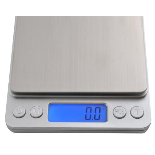 Cantar electronic de bucatarie, Digital Scale, Professional, Inalta precizie, 2000gr, Diviziune 0.1gr, Argintiu