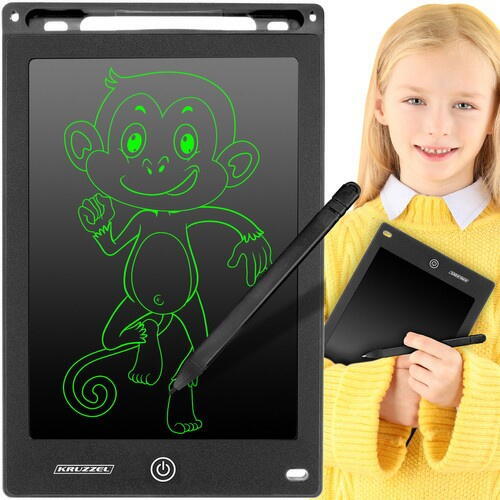 Tableta grafica de desenat pentru copii 10" diagonala, Drawing Tablet, Cu Buton De Stergere, Creion Inclus, Negru