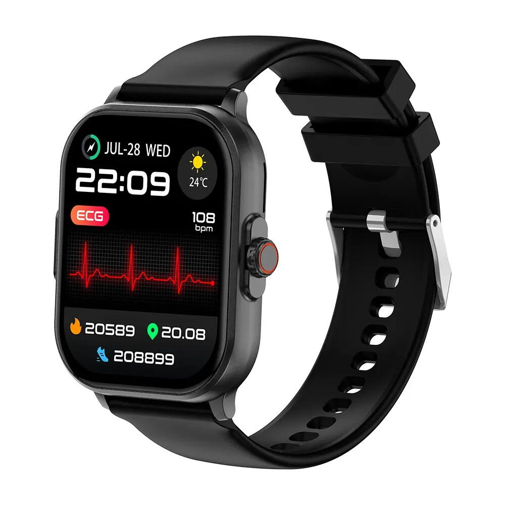 SmartWatch cu Senzor Glucometru, EKG, HRV, Nivel Stres, Calculator, Ritm Cardiac, Nivel Oxigen, Tensiune Arteriala, Apel Bluetooth S771