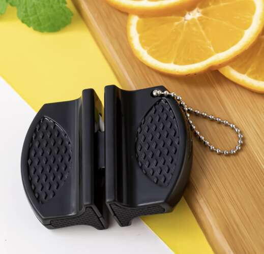 Ascutitor de cutite in doua faze, din otel si ceramica, ascutire rapida si eficienta