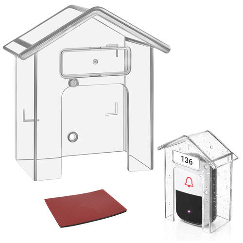 Husa protectie sonerie wireless, Impermeabila Exterior, Transparent