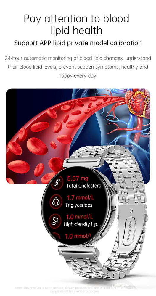 SmartWatch cu Apel Bluetooth, Glucometru, Analiza Impedantei Bioelectrice, EKG, HRV, Ciclu Menstrual, Nivel Radiatii, Temperatura Corporala, Ritm Cardiac, Nivel Oxigen, Tensiune Arteriala S764