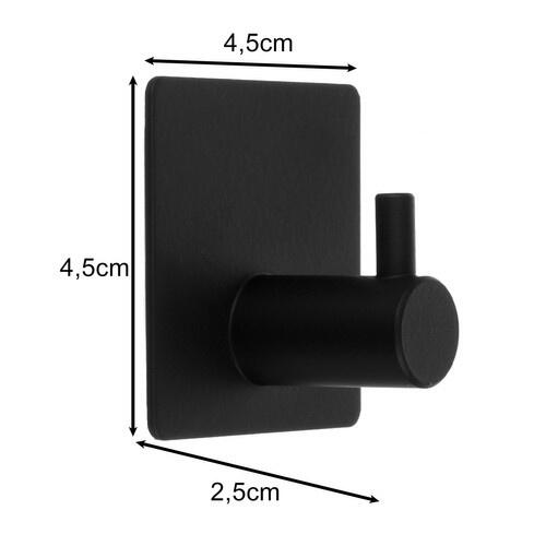 Set 4 Suport cu Adeziv pentru Prosoape, Dimensiuni 4,5 x 4,5 x 2,5 cm, Rezistent la Umiditate, Rugina, Ideal pentru Bucatarie, Baie, Otel Inoxidabil, Sarcina 3 Kg