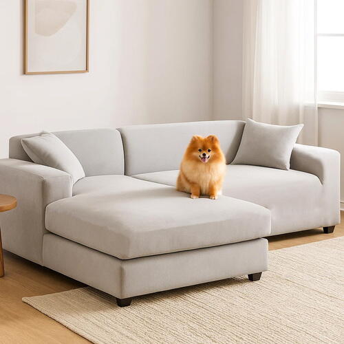 Husă elastică din catifea pentru canapea 190-230 cm + față de pernă