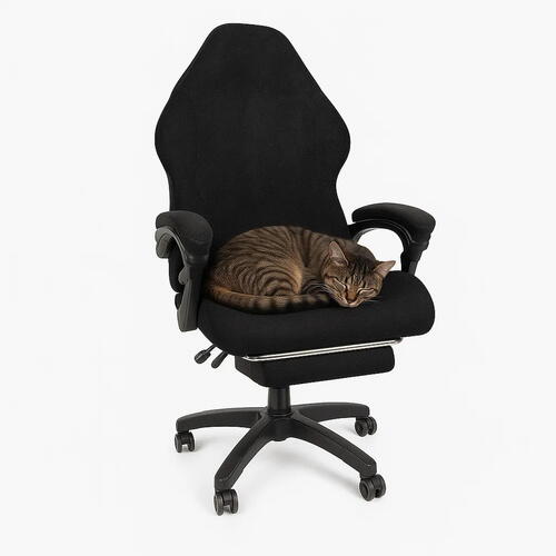 Husa pentru scaun de gaming si birou, Universala, Material elastic si moale, Montaj rapid, Protectie impotriva uzurii, Negru