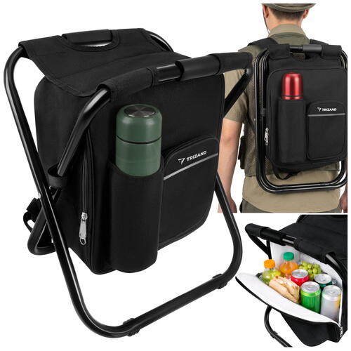 Scaun De Pescuit 3in1 Cu Rucsac Termoizolant, Max 150KG, Confortabil Si Rezistent