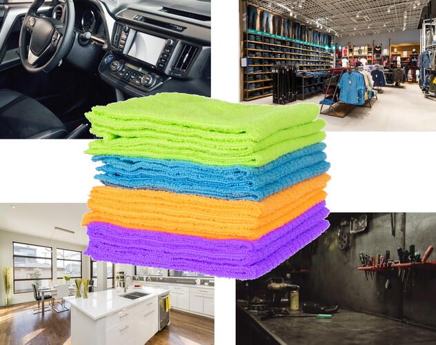OFERTA 6+6 GRATIS Lavete microfibra, 30x30 Cm, Multicolor