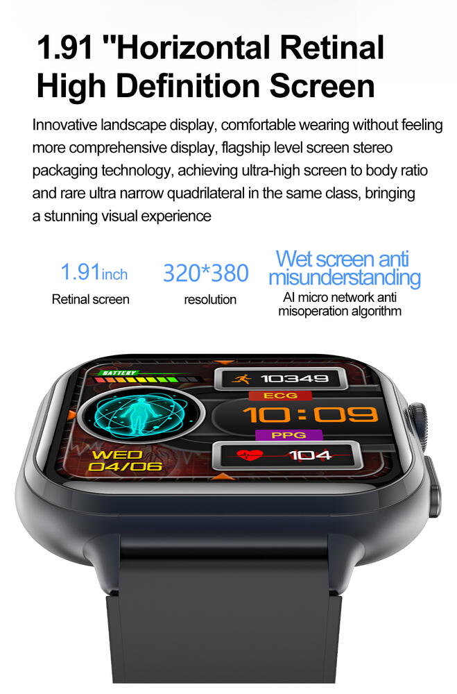 SmartWatch cu Senzor Glucometru, BIA, EKG, Ritm Cardiac, Nivel Oxigen, Tensiune Arteriala, Temperatura Corporala, Acid Uric, Calculator S859