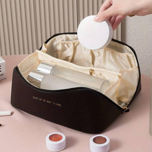 Geanta cosmetice si parfumuri, cu maner, ideal geanta bagaj, Negru