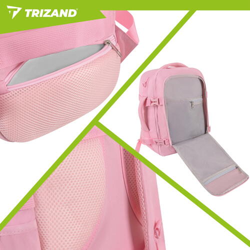 Rucsac de calatorie tip Geanta, 20L, 40x25x20cm, 2 Compartimente, Roz