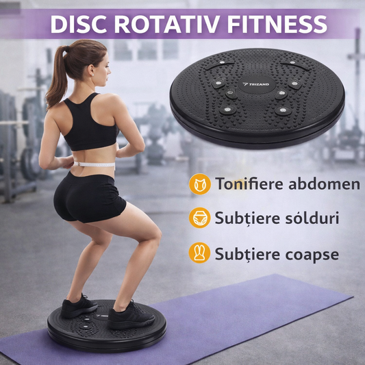 Disc rotativ pentru fitness, pentru tonifierea abdomenului, subtierea soldurilor si a coapselor