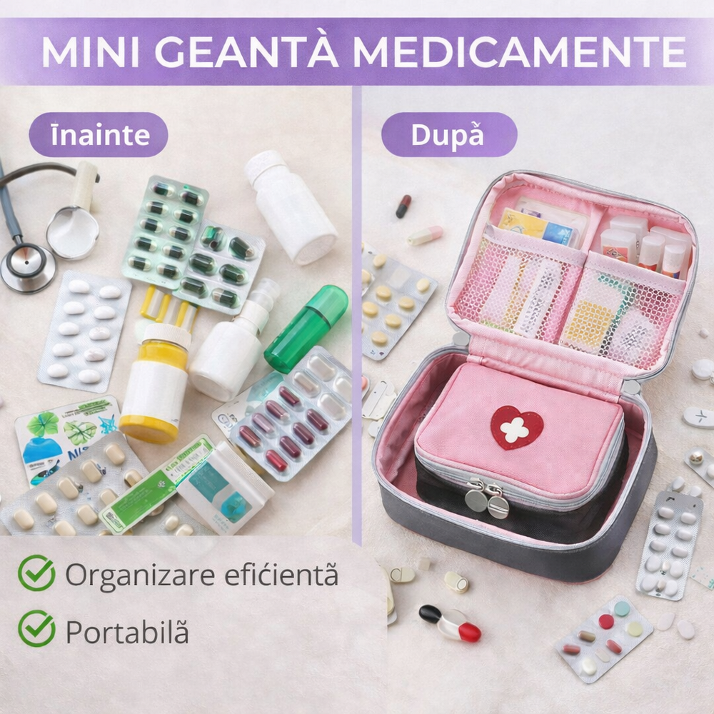 Geanta pentru medicamente, compacta, versatila
