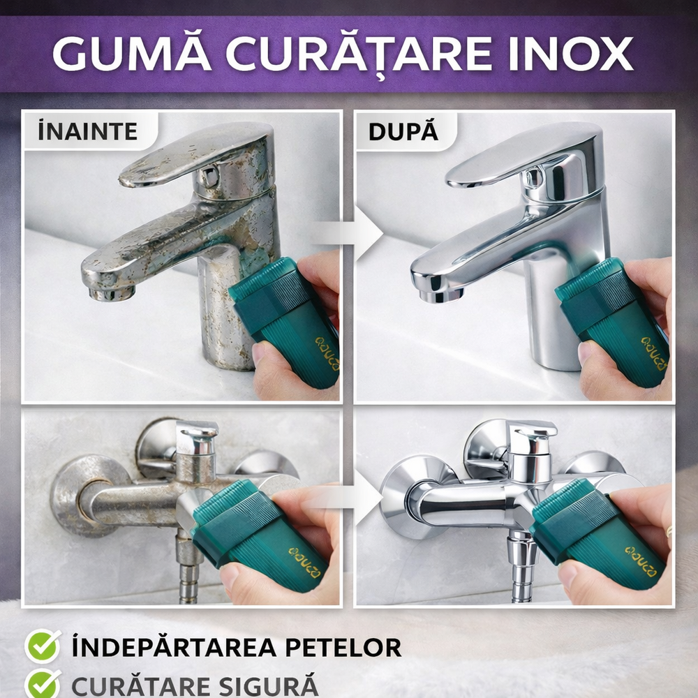 Guma pentru curatare baterie chiuveta si inox