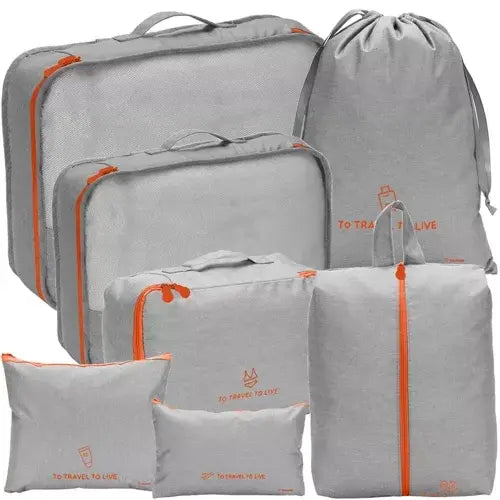 Set 7 Genti Organizatoare Bagaj, Pentru Calatorii, Drumetii, Camping